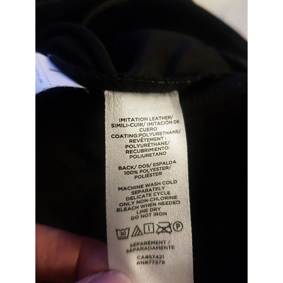 Ann Taylor Pants Size 4 Petite Imitation Leather High Waist Punkcore Rock Edgy - Picture 9 of 13